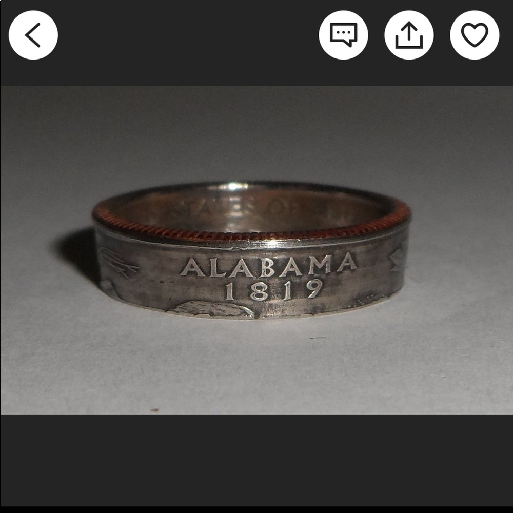 US Quarter Alabama ring